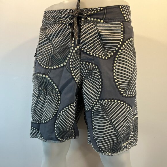 Patagonia Men's M's Paddler Platinum Palm Fronds Board Shorts - Size 33 - Picture 2 of 6